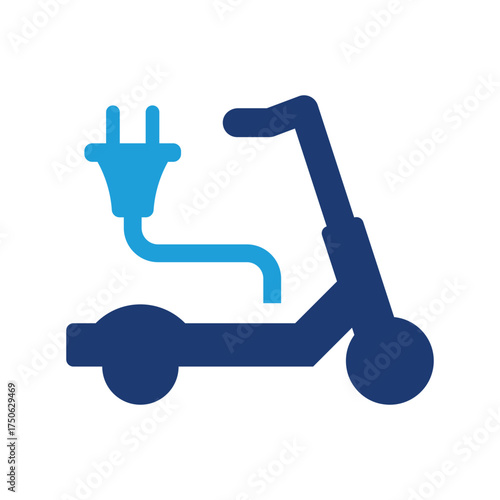 Charging scooter icon