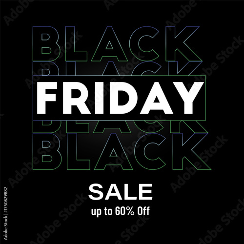 Black Friday Banner, poster or web header design template. Technology, electronic Sale shop event poster, Offer, discount shopping sale. Vector Illustration.