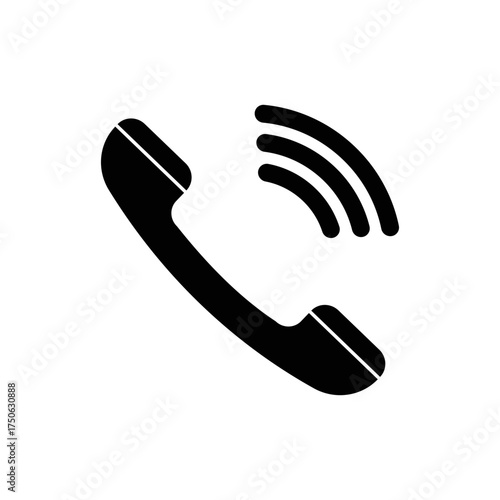 Flat Call in Progress Icon for Phone and Communication Design