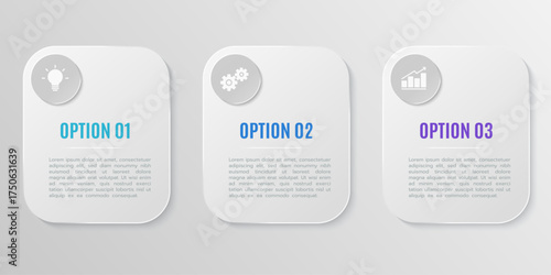 Infographic labels with icons 3 options
