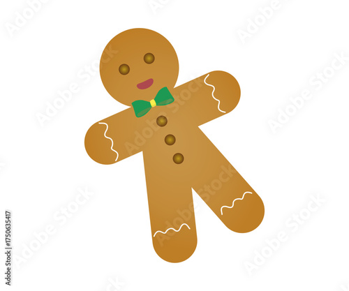 gingerbread man on white background