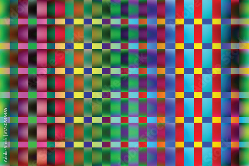 Vibrant Digital Abstract Gradient Grid and Vertical Stripes Pattern Set.