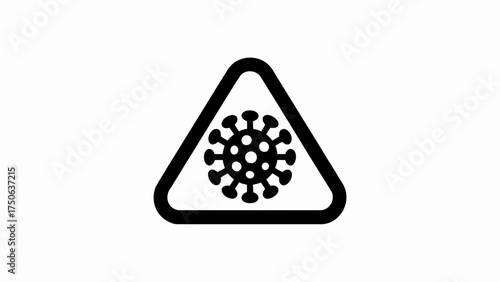 Coronavirus Warning Sign Symbolizing Global Pandemic and Health Crisis Highlighting the Need for Prevention Measures and Vaccination Efforts