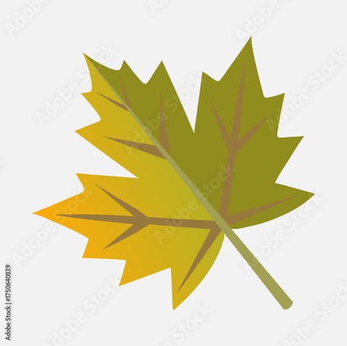 Photorealistic Autumn Maple Leaf — Vibrant Colors and Intricate Textu