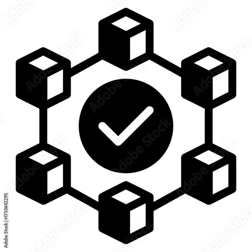 Blockchain Verification Icon
