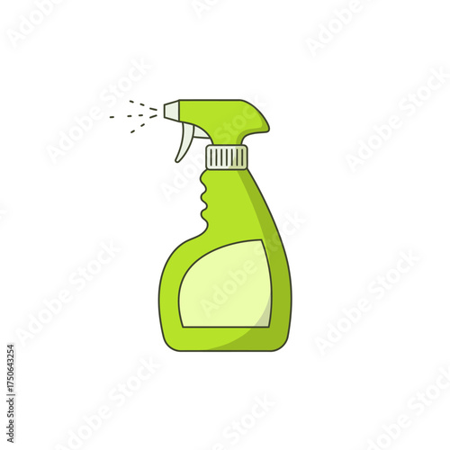 green spray bottle isolated