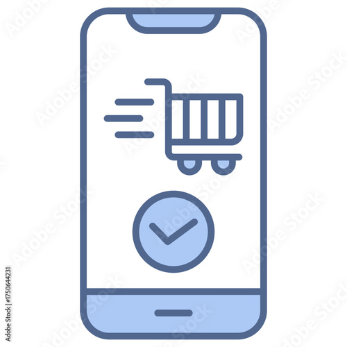 Digital Receipt Blue Icon