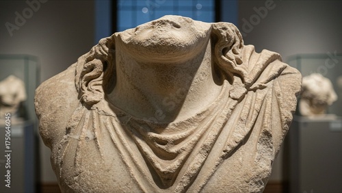Ancient Marble Torso Sculpture