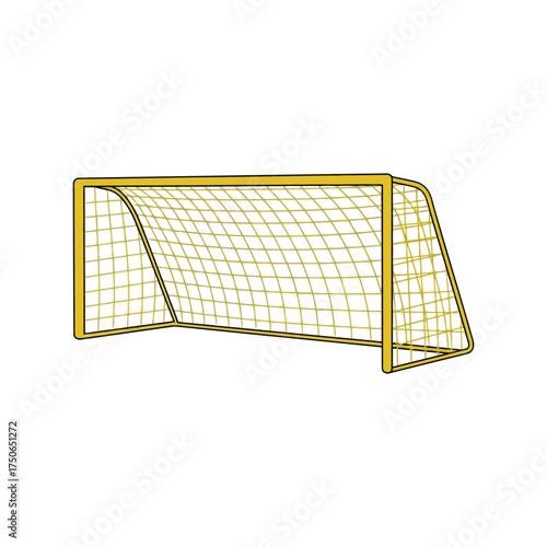 Soccer goal net sport equipment outdoor game training equipment isolated vector