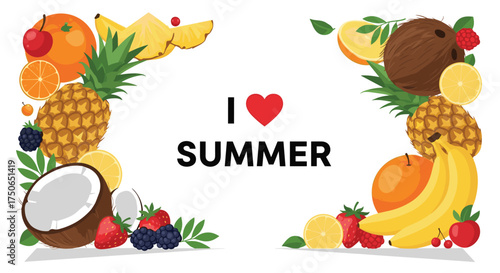 Celebrate the vibrant spirit of summer with an abundance of fresh tropical fruits.
