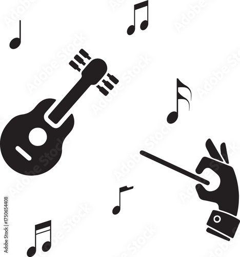 Symphony of Sound with Conductor and Instrument