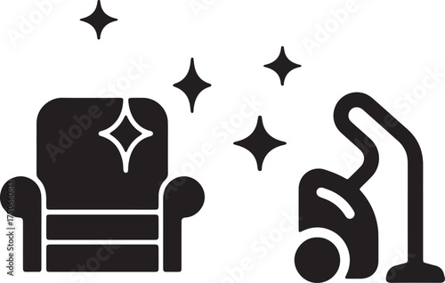 Furniture and upholstery cleaning service icon