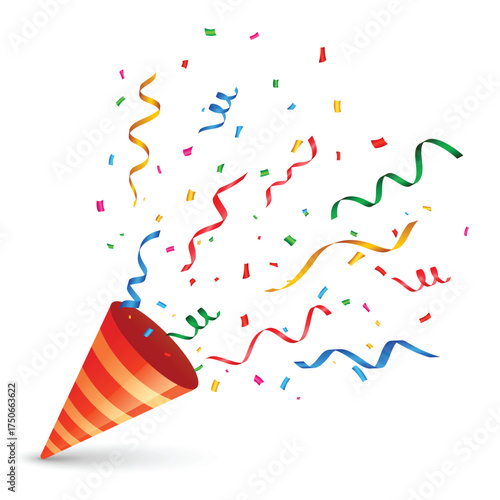 Party balloons and confetti