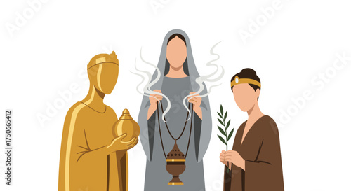 Ancient Religious Rituals and Symbols of Worship and Offering