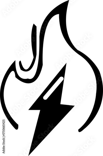 black, lightning, bolt, energy, symbol, silhouette, high, voltage, power, flat, thunderbolt, icon, electricity, speed, isolated, vector, transparent, background, electric, hazard, warning, flash, char