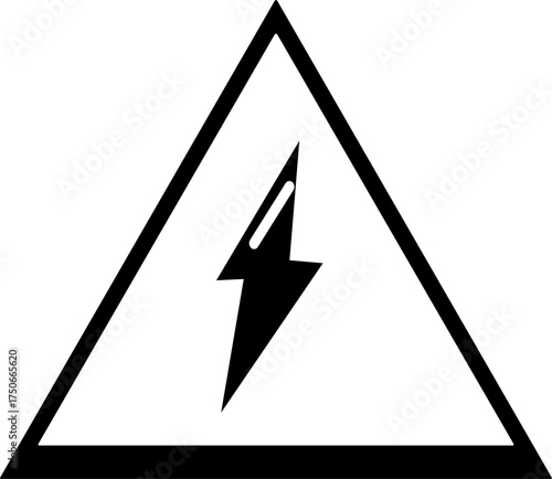 black, lightning, bolt, energy, symbol, silhouette, high, voltage, power, flat, thunderbolt, icon, electricity, speed, isolated, vector, transparent, background, electric, hazard, warning, flash, char
