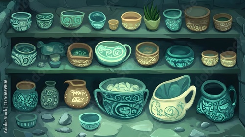 Exploring ancient pottery artifacts historical site image collection museum close-up culture
