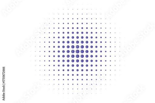 Pop art dot background. Pop art halftone spotted element. Halftone blue color dot. Pop art dotted on white background. Cartoon pop art circle, comic style bubble template