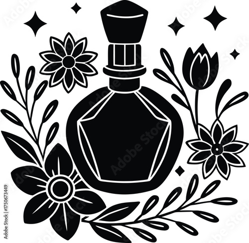 Absolute black void, minimalist design element for creative projects