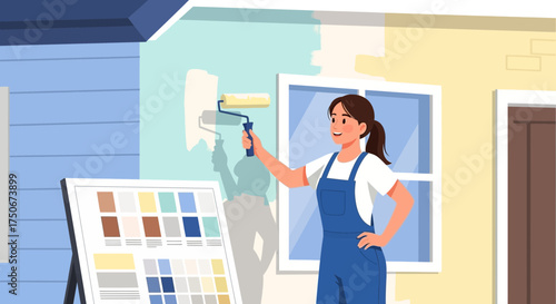 Painting happiness: Woman transforming her home with a fresh coat of paint
