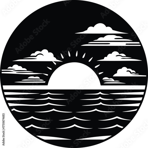 Scarecrow with pumpkin head in wheat field with flying bats illustration