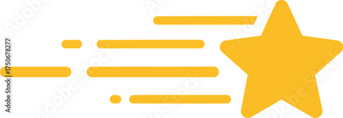 Golden star vector graphic with streaks modern design scalable eps icon