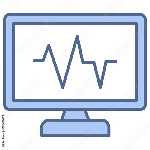 System Monitor Blue Icon