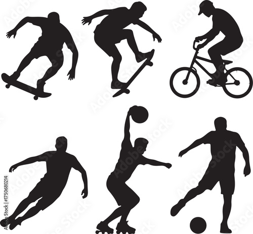 Active individuals performing sports and extreme activities