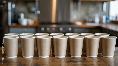 Coffee Cup Lineup: A Row of Empty Vessels