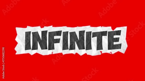 INFINITE red background 4k text motion video