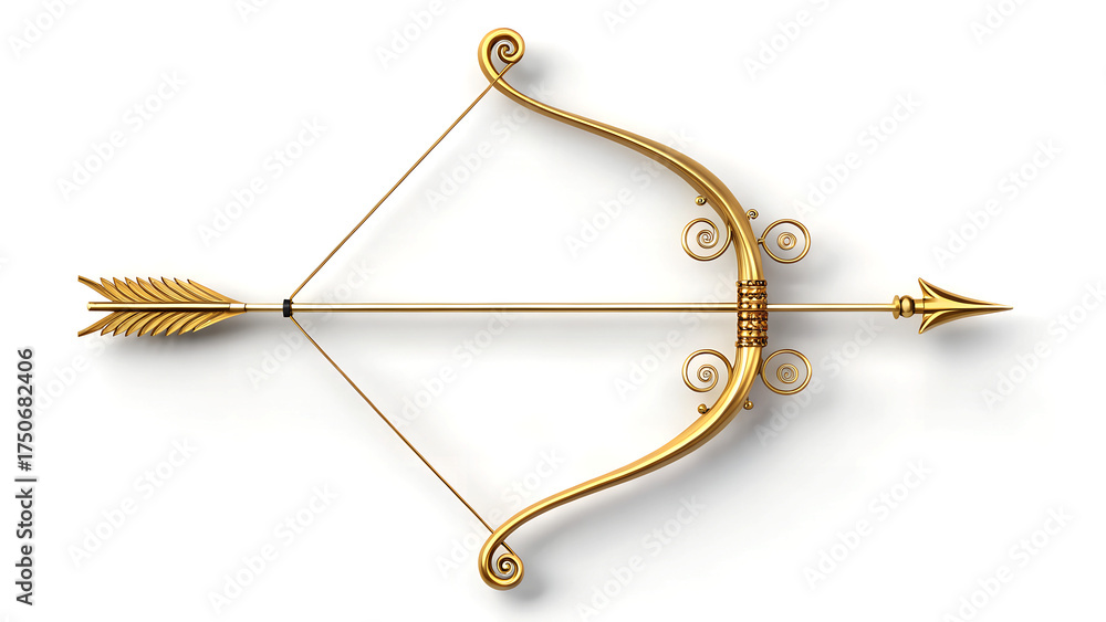 Fototapeta premium golden bow and arrow