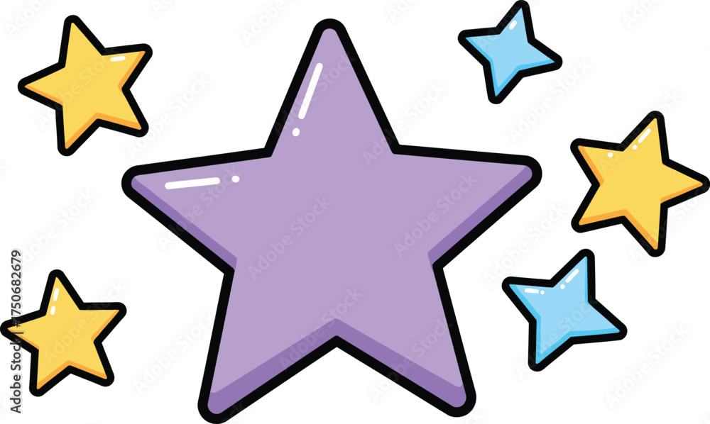 Obraz premium Sparkling star vector illustration eps scalable icon graphic element for design projects