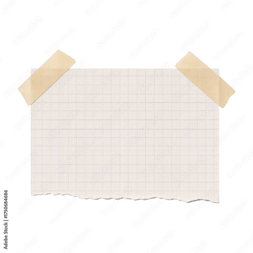 Fototapeta premium PNG Torn paper taped note