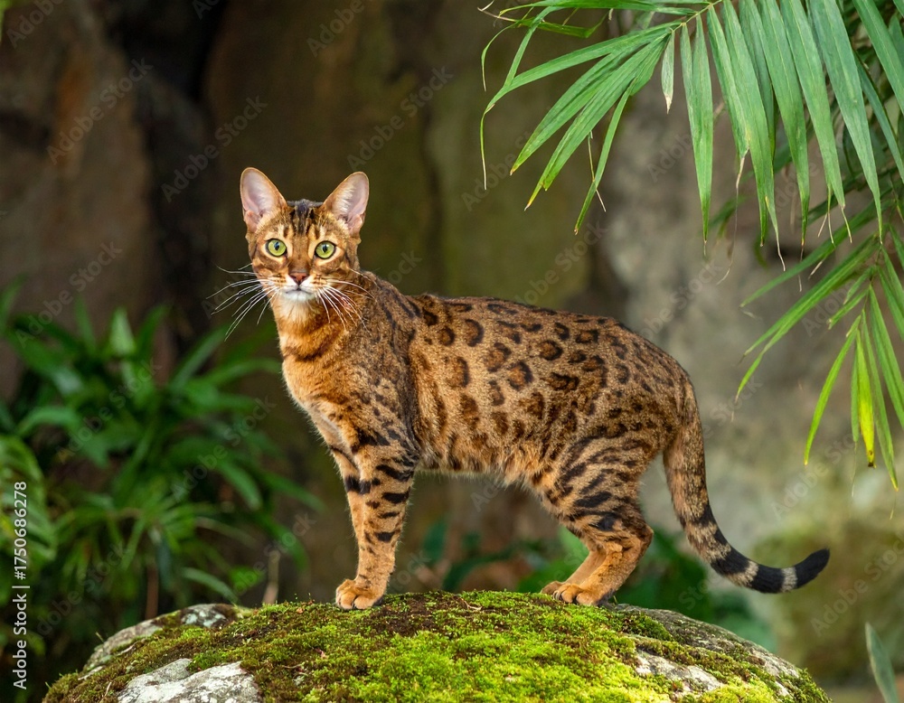 Naklejka premium cat on a tree