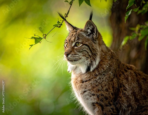 cat in forest