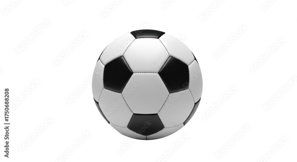 Fototapeta premium A soccer ball on a white background.