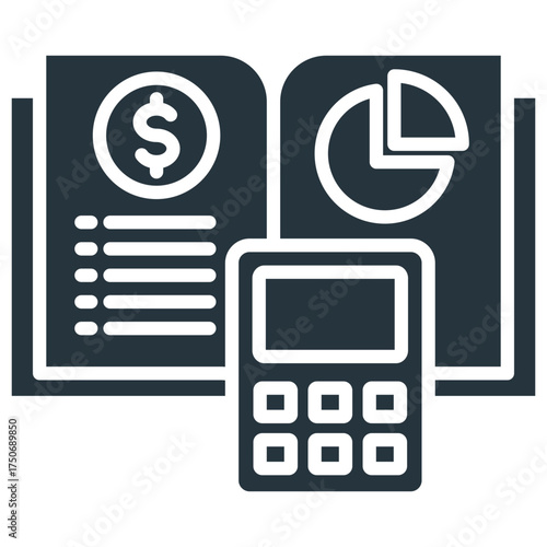 Bookkeeping Glyph Icon