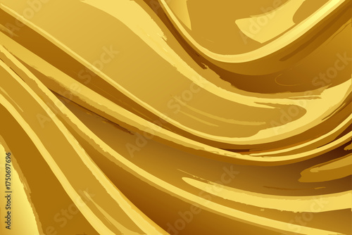 Luxury Golden Silk Wave Texture Background