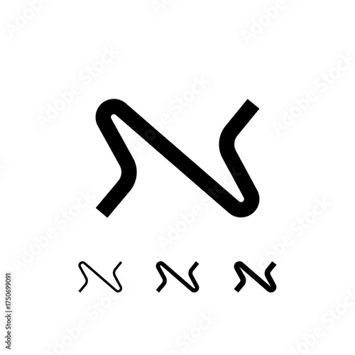 Technical letter X, digital cyber alphabet font, including set of three different thicknesses of the trendy modern letter (regular, medium, bold), vector illustration 10EPS