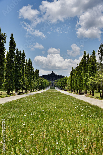 Wallpaper Mural The royal avenue leading to the majestic Borobudur temple Torontodigital.ca