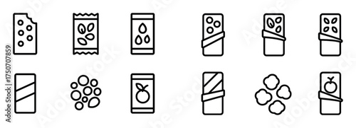 Minimalist Sports Nutrition Icons