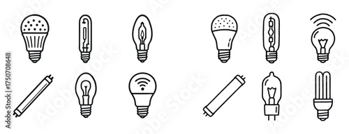 Streetlight Bulb Icons