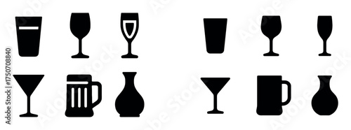 Glassware Icon Set