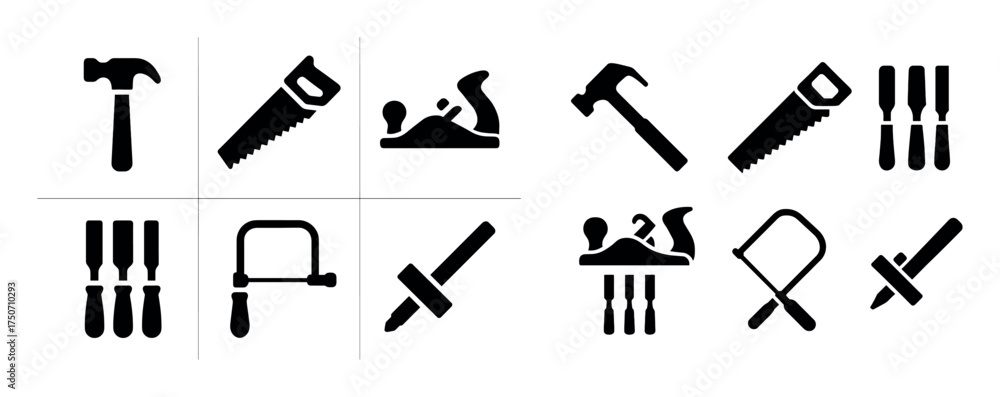 Fototapeta premium Carpentry Tool Icons