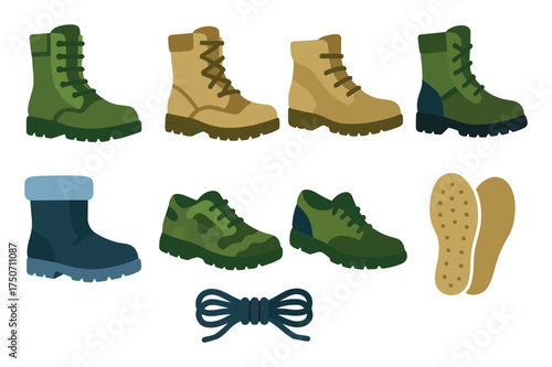 Military Footwear Icons