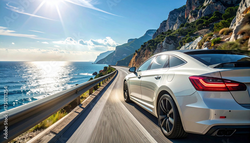 Luxury Car Coastal Road Trip