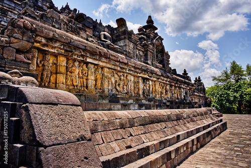 Wallpaper Mural The carved walls of Borobudur Temple Torontodigital.ca