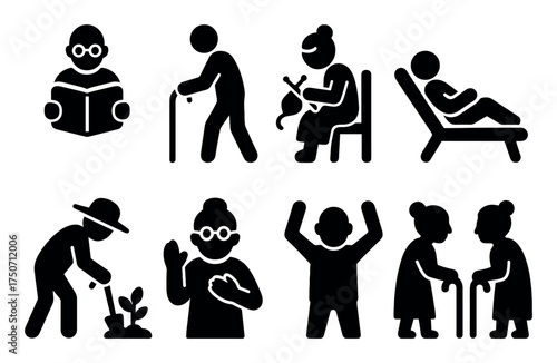 Elderly Activities Icons