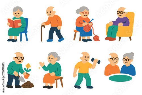 Elderly Activities Icons