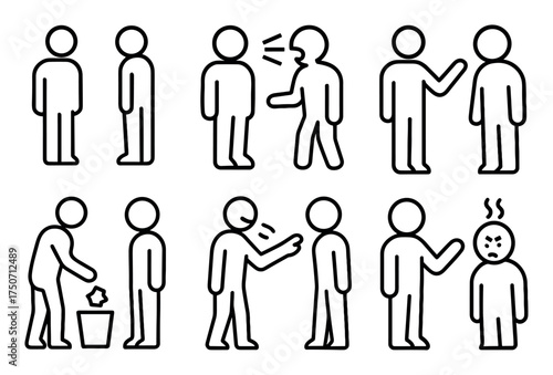 Disrespect Line Icons